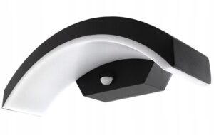 LAMPA ELEWACYJNA ZEWNETRZNA LED ALU Z CZUJNIKIEM RUCHU 9W IP54 Lampy elewacyjne