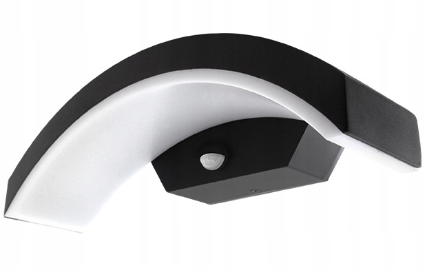 LAMPA ELEWACYJNA ZEWNETRZNA LED ALU Z CZUJNIKIEM RUCHU 9W IP54