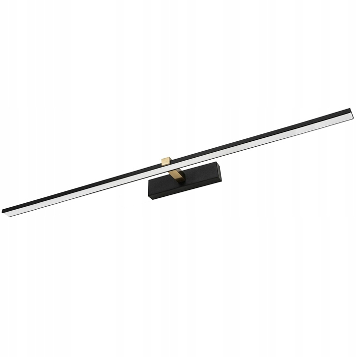 KINKIET ŁAZIENKOWY LED LAMPA NAD LUSTRO 24W CZARNO-ZŁOTY METAL 120CM IP44