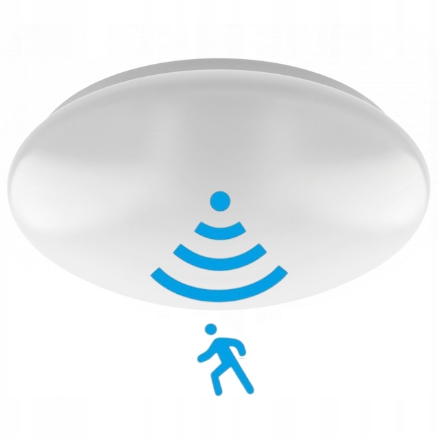 LAMPA PLAFON ŁAZIENKOWY DO ŁAZIEKI 12W CZUJNIK MIKROFALOWY REGULACJA IP54
