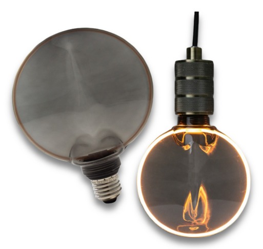 ŻARÓWKA G130 LED 4W DUŻA KULA OZDOBNA DYMIONA SMOKE DEKORACYJNA E27 RETRO