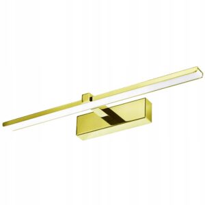 KINKIET ŁAZIENKOWY ZŁOTY LED 8W LAMPA NAD LUSTRO NAD OBRAZ METAL IP44 40cm Kinkiety KINKIET ŁAZIENKOWY ZŁOTY LED 8W LAMPA NAD LUSTRO NAD OBRAZ METAL IP44 40cm Kinkiety