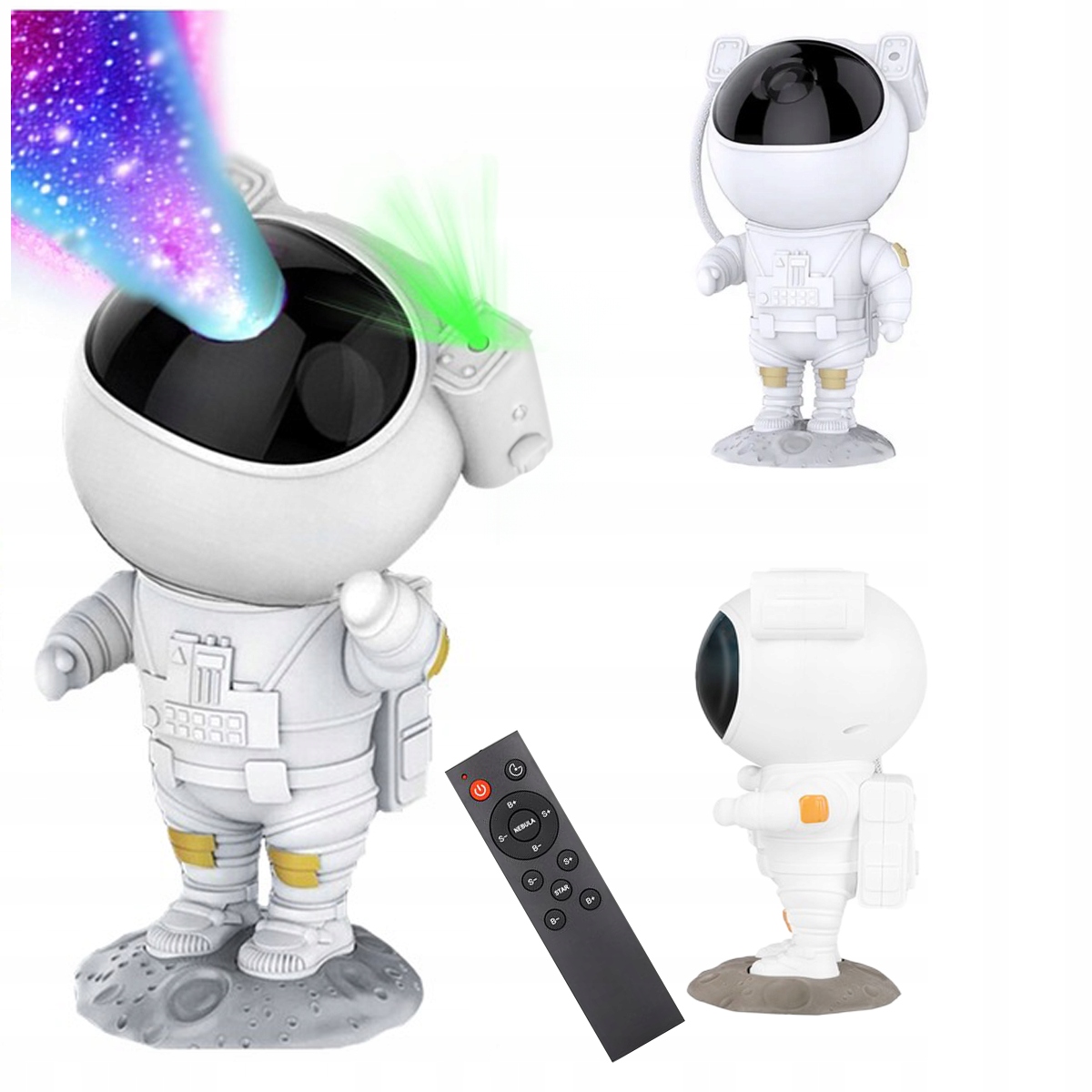 LAMPKA NOCNA PROJEKTOR GWIAZD LED DLA DZIECI ASTRONAUTA LAMPKA NOCNA DUŻA
