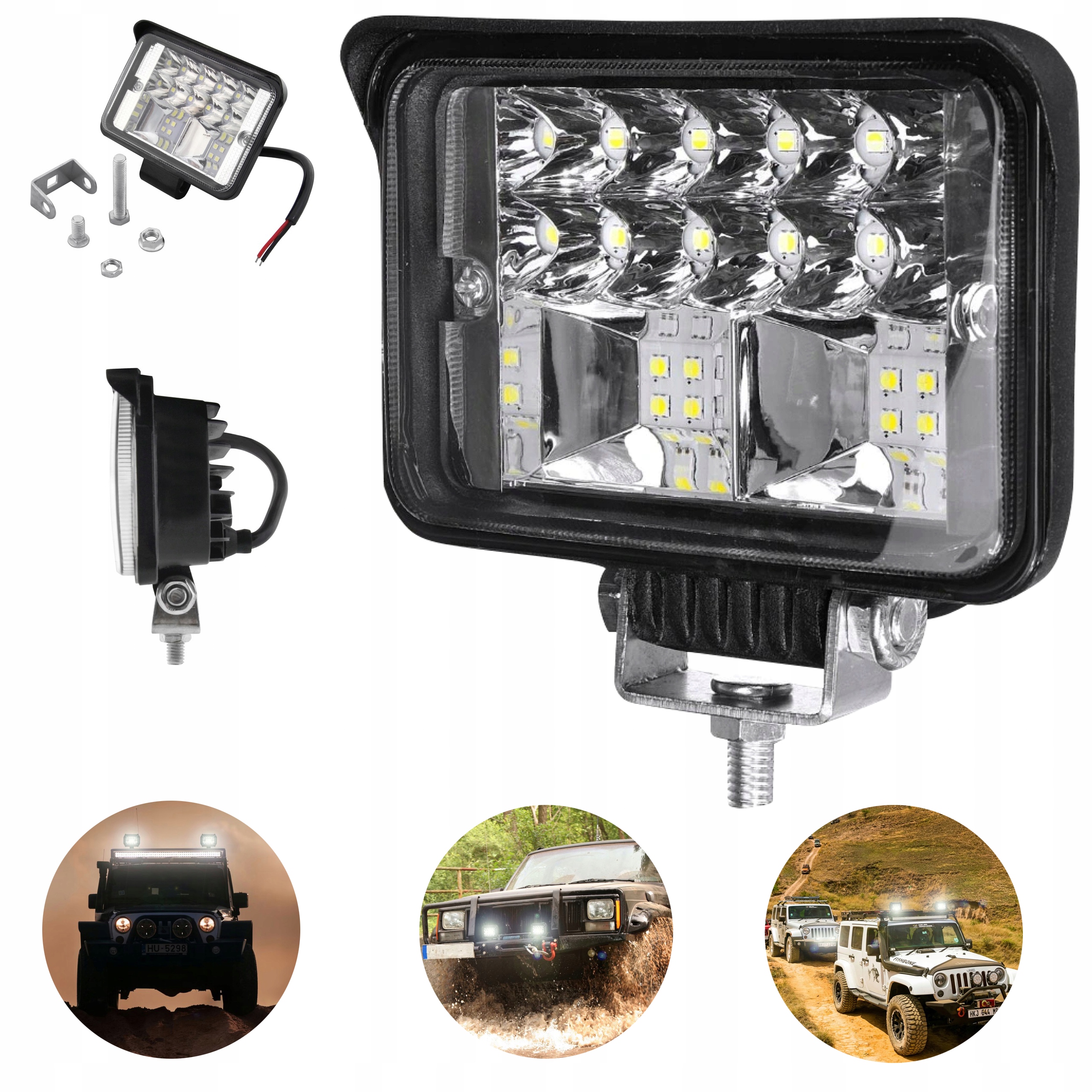 LAMPA ROBOCZA LED 54W OFF-ROAD HALOGEN REFLEKTOR SAMOCHODOWY SZPERACZ