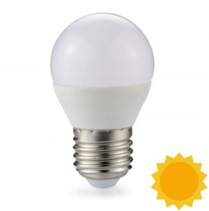 ŻARÓWKA G45 LED 7W E27 BARWA BIAŁA CIEPŁA 3000K Żarówki