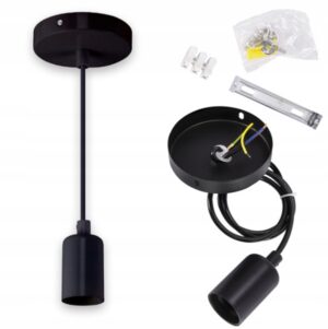 LAMPA WISZĄCA ZWIS METALOWY E27 DO ŻARÓWEK, 100cm Lampy wiszące