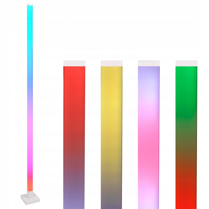 LAMPA PODŁOGOWA RGB KOLOROWA STOJACA BIAŁA PILOT LAMPA MUZYCZNA 5W Lampy podłogowe 54 LAMPA PODŁOGOWA RGB KOLOROWA STOJACA BIAŁA PILOT LAMPA MUZYCZNA 5W Lampy podłogowe 54