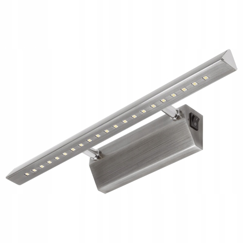 KINKIET LAMPA GALERYJKA LED 4W LUSTRO OBRAZ WŁĄCZNIK ON/OFF MAT CHROM