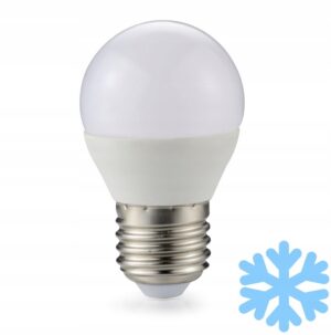 ŻARÓWKA G45 LED 5W E27 BARWA BIAŁA ZIMNA 6500K Żarówki