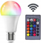 ŻARÓWKA LED A60 E27 8W RGBW ŚWIATŁO KOLOROWE + BIAŁE CIEPŁE PILOT