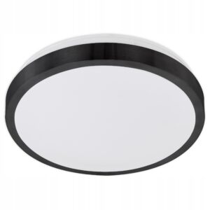 LAMPA DO ŁAZIENKI PLAFON ŁAZIENKOWY LED 24W IP44 OKRAGŁY DEKORACYJNY CZARNY Plafony
