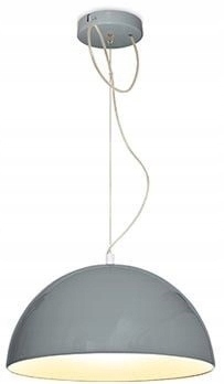 LAMPA SUFITOWA WISZĄCA E27 LOFT DUŻA KOPUŁA SZARY W ZESTAWIE Z ŻARÓWKĄ 7W