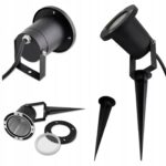 REFLEKTOR OGRODOWY IP54 GU10 OPRAWA OGRODOWA 230V WBIJANY + KABEL = 25cm