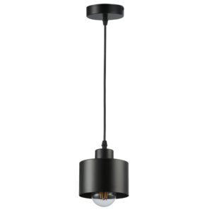 LAMPA WISZĄCA ZWIS METALOWY E27 DO ŻARÓWEK, 100cm CZARNA Lampy wiszące