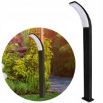 LAMPA OGRODOWA SŁUPEK OGRODOWY STOJĄCY 100cm 12W LED ALUMINIOWY CZARNY IP44