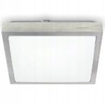 LAMPA DO ŁAZIENKI PLAFON DEKORACYJNY LED 2 x E27 IP44 SREBRNY KWADRAT