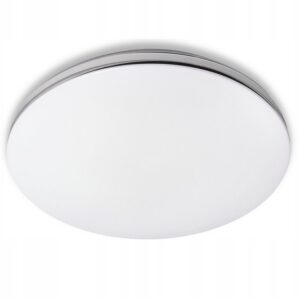LAMPA ŁAZIENKOWA PLAFON DO ŁAZIENKI DEKORACYJNY PASKI CHROM LED 12W IP44 Plafony