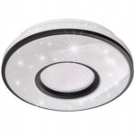 LAMPA DO ŁAZIENKI LED PLAFON ŁAZIENKOWY DEKORACYJNY LED 24W IP44 CZARNY