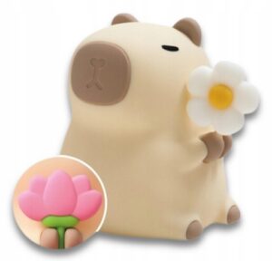 LAMPKA NOCNA BIURKOWA STOŁOWA LED DZIECIĘCA KAPIBARA FLORYSTKA RGB + 3000K Lampy dekoracyjne