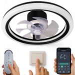 WENTYLATOR WIATRAK SUFITOWY DOMOWY LAMPA LED 45W CCT PILOT APLIKACJA PAMIĘĆ
