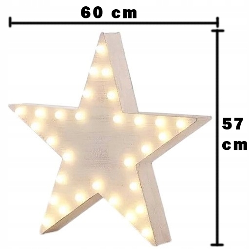 DUŻA GWIAZDA ŚWIĄTECZNA 40 LED OZDOBNA DO POWIESZENIA POSTAWIENIA 230V