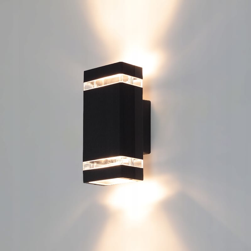 Kinkiet zewnętrzny elewacyjny lampa ścienna elewacyjna 2xgu10 ciemnoszary 2 Kinkiet zewnętrzny elewacyjny lampa ścienna elewacyjna 2xgu10 ciemnoszary - obrazek 2