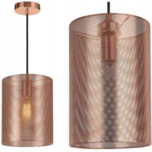LAMPA SUFITOWA WISZĄCA E27 LOFT DUŻA METALOWA MIEDŹ 155 cm + LED 4W 2700K Lampy wiszące