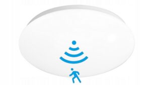 PLAFON LAMPA 1x E27 NATYNKOWA SUFITOWA OKRĄGŁA + CZUJNIK MIKROFALOWY IP20 Plafony PLAFON LAMPA 1x E27 NATYNKOWA SUFITOWA OKRĄGŁA + CZUJNIK MIKROFALOWY IP20 Plafony