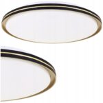LAMPA PLAFON LED ZŁOTY CZARNY DEKORACYJNY OZDOBNA 24W BARWA REGULOWANA CCT