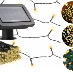 GIRLANDA SOLARNA LAMPKI SOLARNE OGRODOWE ŁAŃCUCH ŚWIETLNY NA BALKON 100 LED