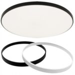 LAMPA LED PLAFON CZARNY BIAŁY PANEL NATYNKOWY Z WYMIENNĄ RAMKĄ 2 RINGI 24W