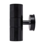 LAMPA OGRODOWA ZEWNETRZNA ELEWACYJNA CZARNA OPRAWA LED 2xGU10 IP54