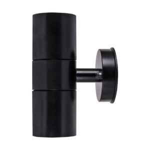 LAMPA OGRODOWA ZEWNETRZNA ELEWACYJNA CZARNA OPRAWA LED 2xGU10 IP54 Lampy elewacyjne