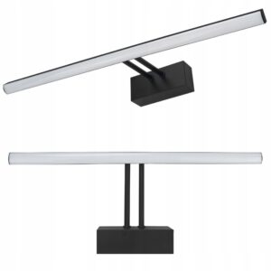 KINKIET ŁAZIENKOWY LED NAD LUSTRO 10W CZARNY LAMPA BIAŁA NEUTRALNA 40cm Kinkiety