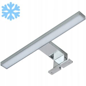 KINKIET ŁAZIENKOWY LED 5W CHROM 2w1 NAD SZAFKĘ LUB LUSTRO ZIMNY BIAŁY 6000K Kinkiety