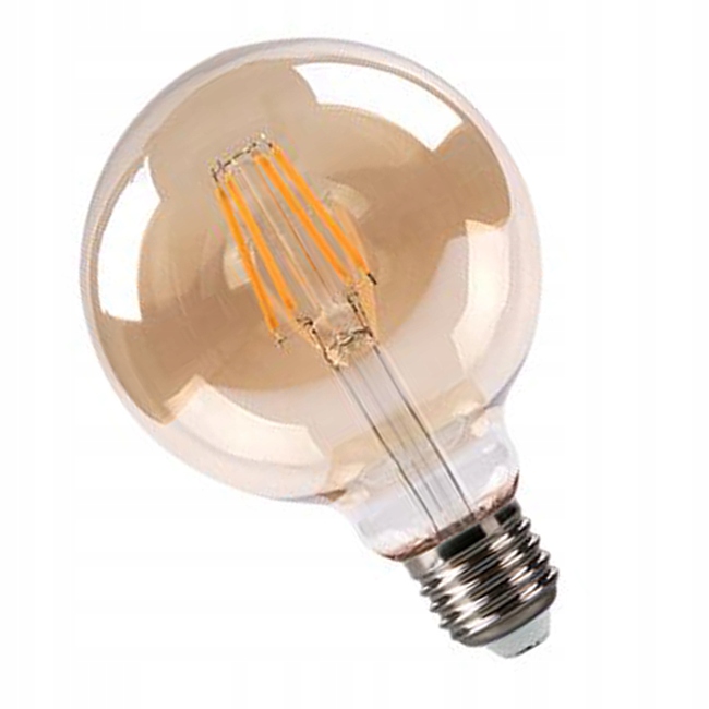 ŻARÓWKA E27 LED DUŻA FILAMENT RETRO AMBER BURSZTYN 6W CIEPŁA ŚCIEMNIALNA Żarówki 148 ŻARÓWKA E27 LED DUŻA FILAMENT RETRO AMBER BURSZTYN 6W CIEPŁA ŚCIEMNIALNA Żarówki 148