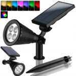 NAŚWIETLACZ OGRODOWY RGB REFLEKTOR LAMPA SOLARNA LED WBIJANY SZPIKULEC