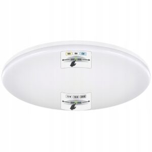 LAMPA DO ŁAZIENKI PLAFON PLAFONIERA ZMIENNA MOC 12W 18W 24W CCT LED BIAŁA Plafony