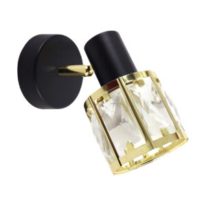 LAMPA ŚCIENNO-SUFITOWA DUNBAR E14 1C BLACK/GOLDEN Lampy ścienno-sufitowe LAMPA ŚCIENNO-SUFITOWA DUNBAR E14 1C BLACK/GOLDEN Lampy ścienno-sufitowe