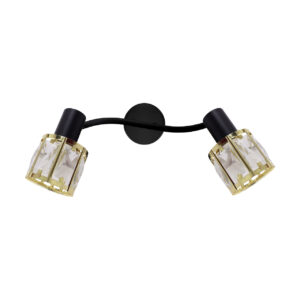 LAMPA ŚCIENNO-SUFITOWA DUNBAR E14 2I BLACK/GOLDEN Lampy ścienno-sufitowe LAMPA ŚCIENNO-SUFITOWA DUNBAR E14 2I BLACK/GOLDEN Lampy ścienno-sufitowe