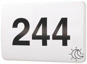 OPRAWA LAMPA KINKIET LED 5W 7W 10W CZUJNIK ZMIERZCH NUMER DOMU PODŚWIETLANY Numery na dom