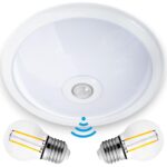 LAMPA PLAFON LED 20W Z CZUJNIKIEM RUCHU I ZMIERZCHU OPRAWA SUFITOWA PIR E27