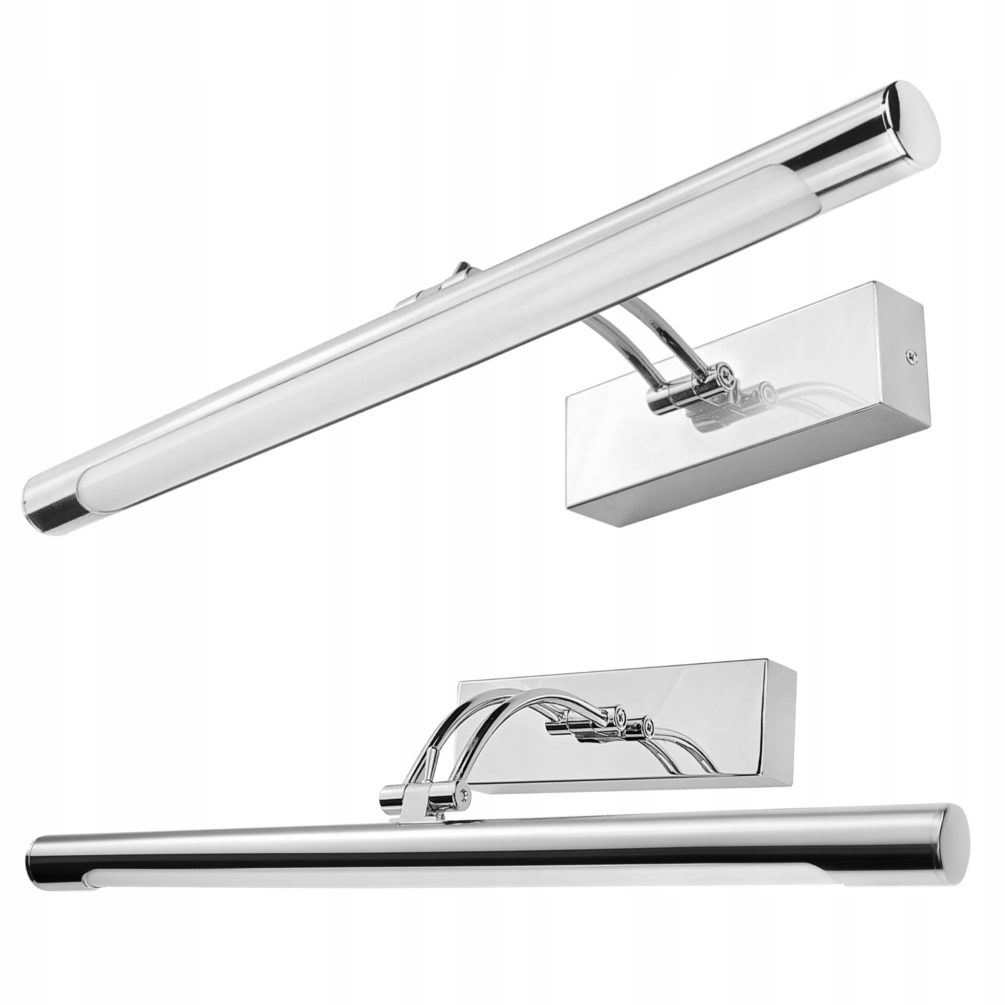 KINKIET ŁAZIENKOWY LED 12W LAMPA NAD LUSTRO CHROM OWAL 40 CM NEUTRALNY Kinkiety KINKIET ŁAZIENKOWY LED 12W LAMPA NAD LUSTRO CHROM OWAL 40 CM NEUTRALNY Kinkiety