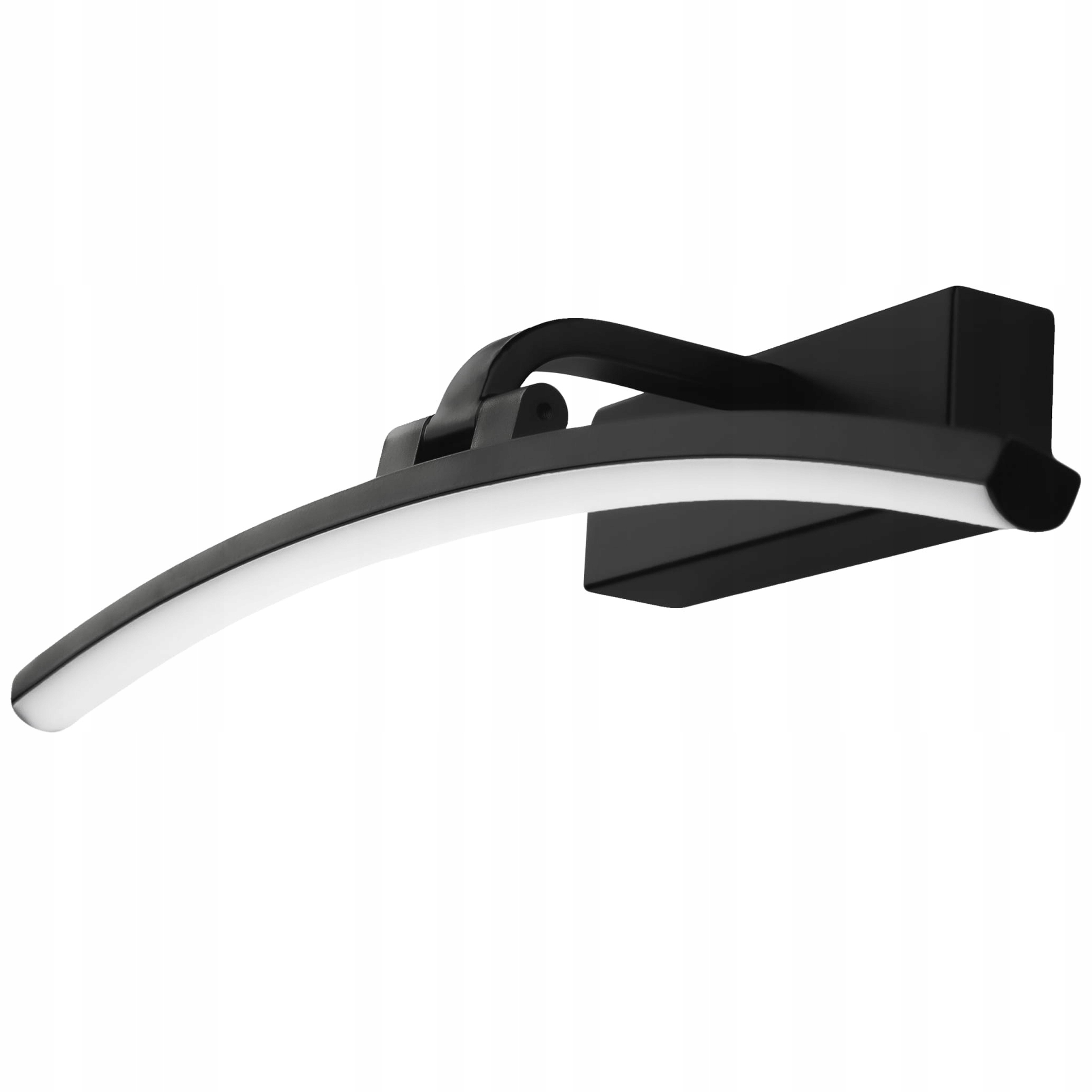 KINKIET ŁAZIENKOWY CZARNY LED 12W NAD LUSTRO OKRĄGLY WYGIĘTY 40cm NEUTRALNA Kinkiety 2 KINKIET ŁAZIENKOWY CZARNY LED 12W NAD LUSTRO OKRĄGLY WYGIĘTY 40cm NEUTRALNA Kinkiety 2