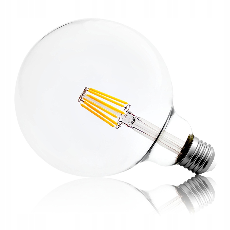 DUŻA ŻARÓWKA FILAMENT LED EDISON 12W E27 G125 BARWA BIAŁA CIEPŁA 2700K Żarówki 2 DUŻA ŻARÓWKA FILAMENT LED EDISON 12W E27 G125 BARWA BIAŁA CIEPŁA 2700K Żarówki 2