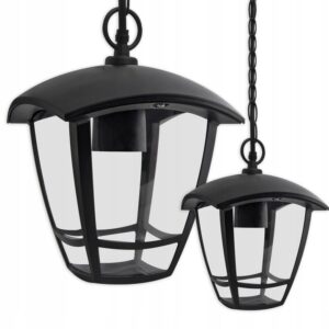 LAMPA WISZĄCA ZEWNĘTRZNA ELEWACYJNA ALU LAMPA OGRODOWA E27 Kinkiety