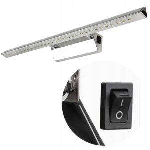 KINKIET ŁAZIENKOWY GALERYJKA LED 6W NAD LUSTRO OBRAZ CHROM WŁĄCZNIK ON/OFF Kinkiety