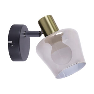 Lampa ścienno-sufitowa ayra E14 1c black/gold Lampy ścienno-sufitowe