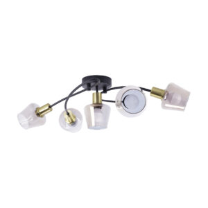 Lampa ścienno-sufitowa ayra E14 5g black/gold Lampy ścienno-sufitowe