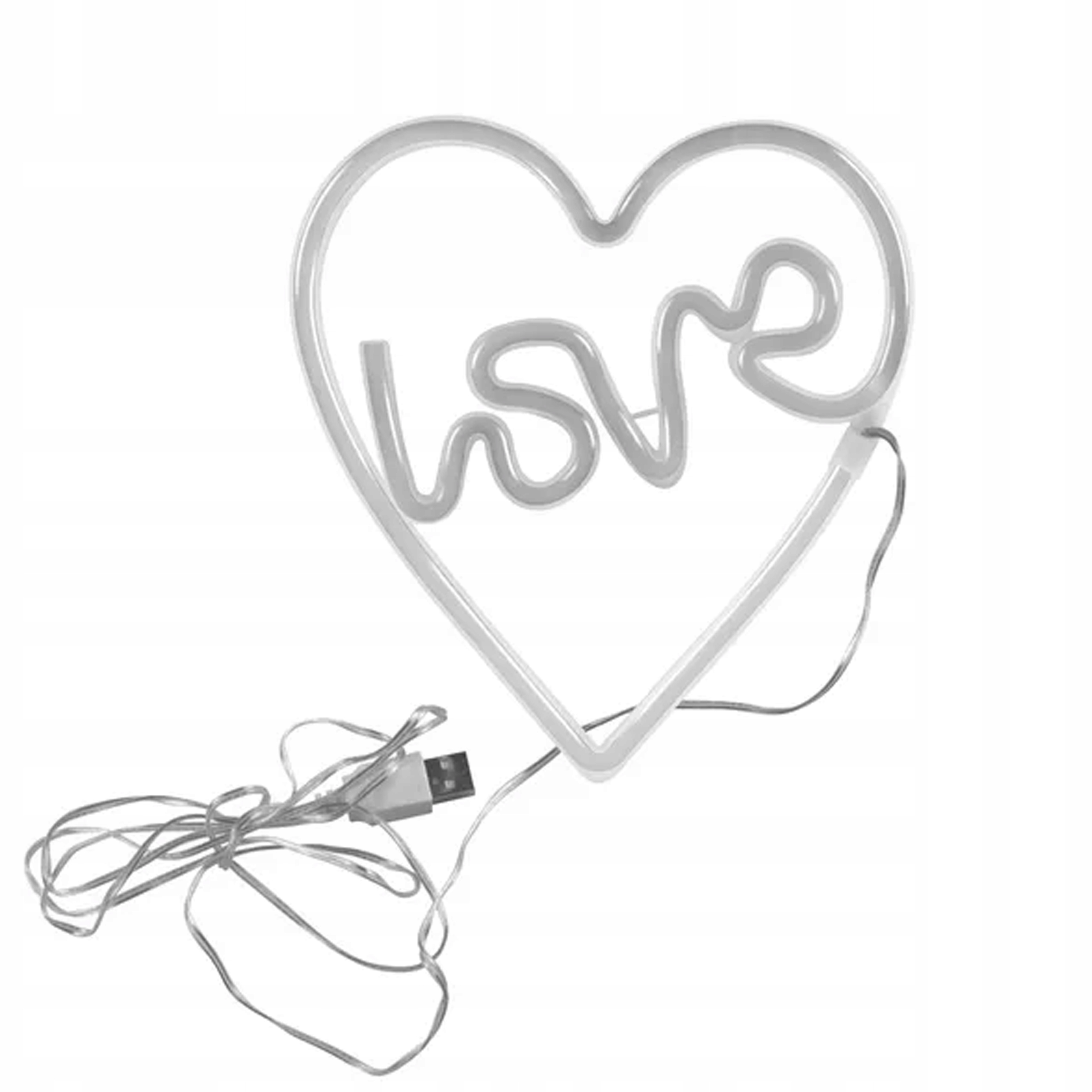 Lampka nocna neon pokój dziecięcy serce love LED ślub dekoracja usb baterie 4 Lampka nocna neon pokój dziecięcy serce love LED ślub dekoracja usb baterie - obrazek 4